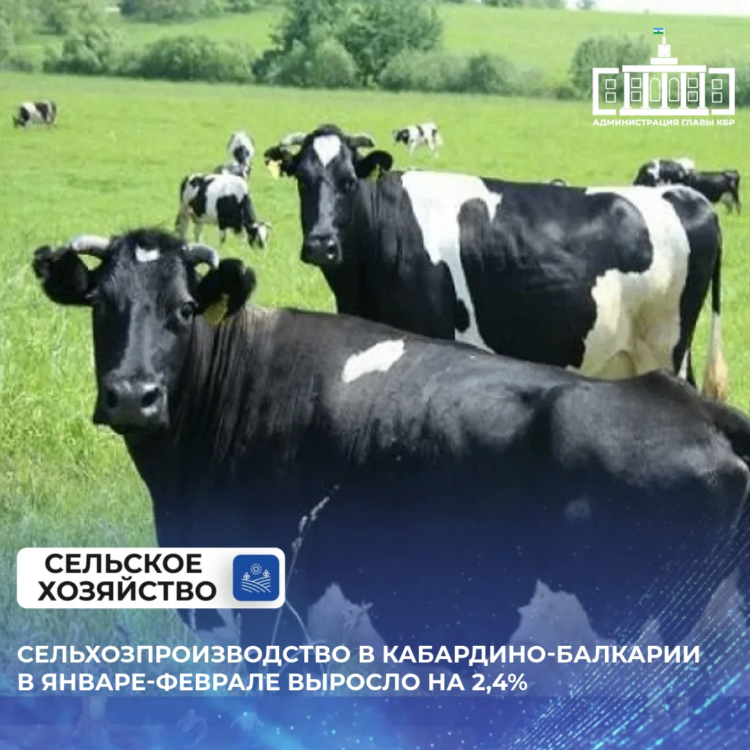 Сельхозпроизводство в Кабардино-Балкарии в январе-феврале выросло на 2,4%