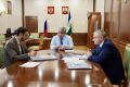 Казбек Коков: Провел рабочую встречу с временно исполняющим обязанности главы администрации городского округа Нальчик Азаматгерием Ашхотовым и главным архитектором столицы республики Асланом Бидовым