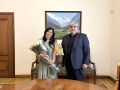 Казбек Коков встретился с альпинисткой Кариной Мезовой
