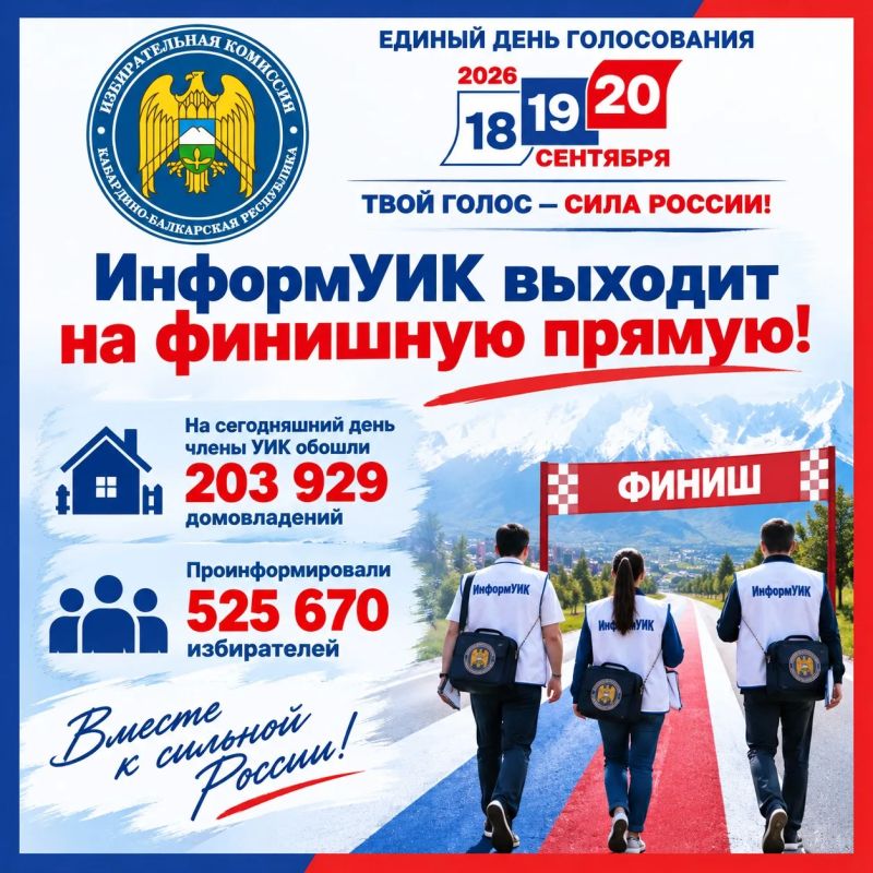 Масштабная работа проекта адресного информирования «ИнформУИК» в Кабардино-Балкарской Республике выходит на финишную прямую!