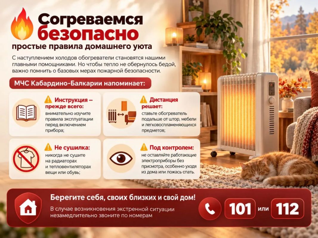 Согреваемся безопасно: простые правила домашнего уюта